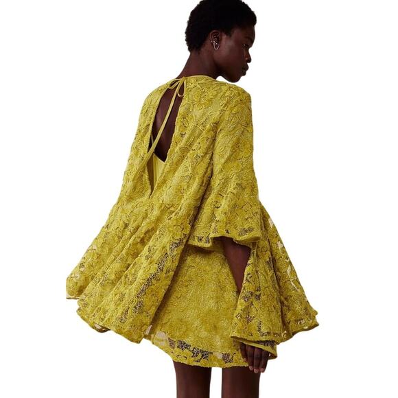 Free Peoples Le Fleur Mini Green Dress XL NWOT - Picture 2 of 3